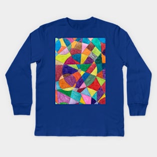 Colors and Shapes Kids Long Sleeve T-Shirt